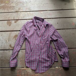 Nautica Men's Purple Plaid Shirt